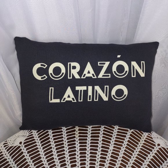 Rag Frog Revival Corazon Latino throw pillow COVER ONLY size 11"x14" - Picture 1 of 4
